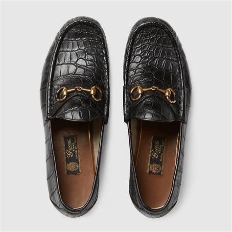 gucci croc loafers|Gucci horsebit loafers men's.